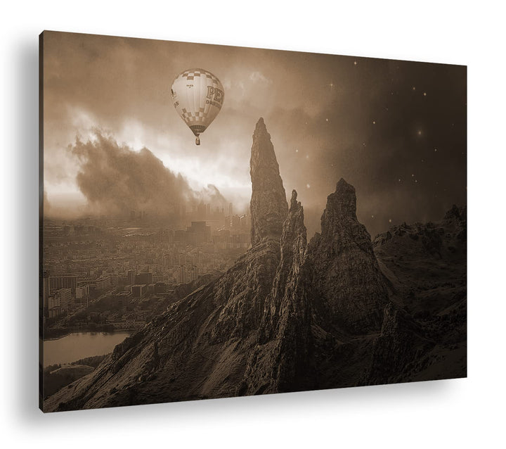 deyoli eine geheimnisvolle und düstere Welt Effekt: Sepia, Format: 80x60 als Leinwandbild, Motiv fer