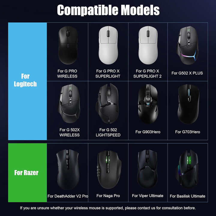 Ladestation für Logitech Mouse G PRO X Superlight, G502/G502X/G502X Plus Lightspeed, G703, G903, G P