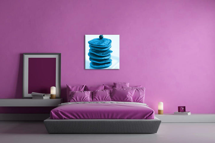 deyoli Dorayaki Pancakes mit Frucht im Format: 70x70 Effekt: Zeichnung als Leinwandbild, Motiv auf E