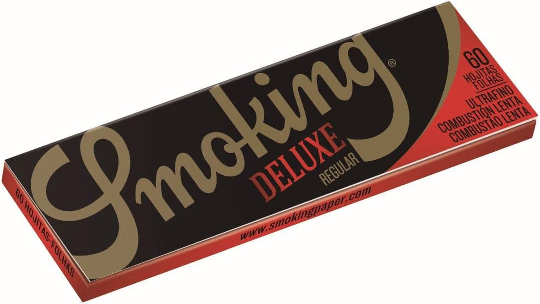 SMOKING DELUXE Black Regular Zigarettenpapier Display mit 50x Heftchen à 60 Blatt