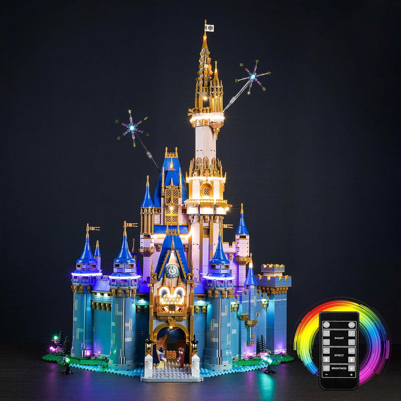 Fernbedienung Dekorationsbeleuchtungsset für Lego 43222 Disney Castle (Nicht Lego), Licht-Kit für Le