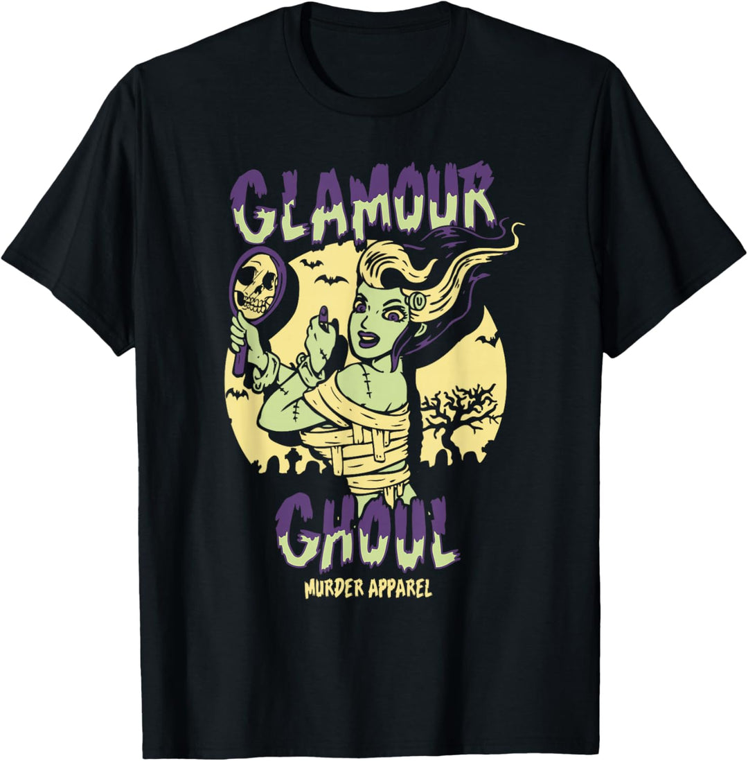 Glamour Ghoul Weinlese-Halloween-Monster T-Shirt