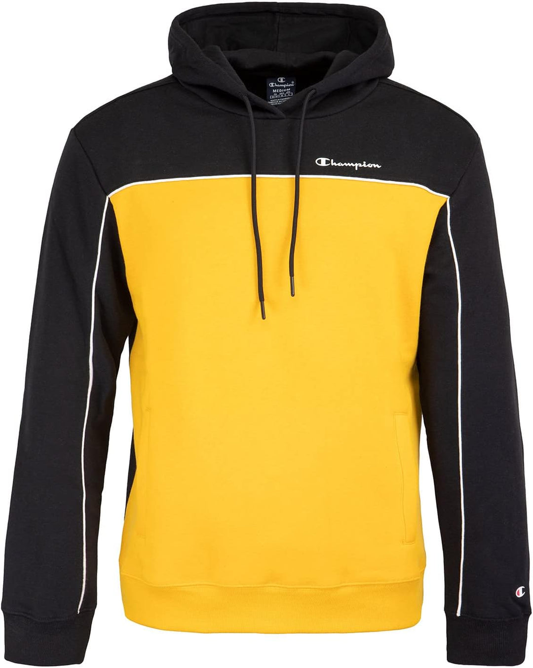 Champion Small Logo Hoody L Black/Orange/White, L Black/Orange/White