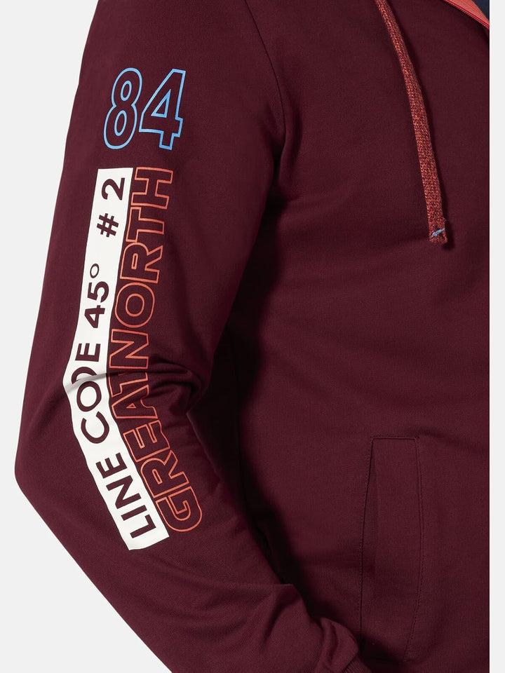 Jan Vanderstorm Herren Sweatjacke Roderich mit Kapuze | Hoodie | Reine Baumwolle | grosse Grössen L-