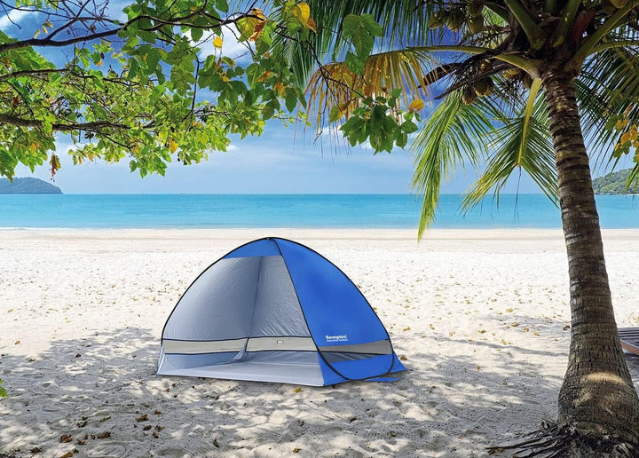 Semptec Urban Survival Technology Pop Up Zelt: Pop-up-Strandzelt für 2 Personen, Belüftung, 200 x 12