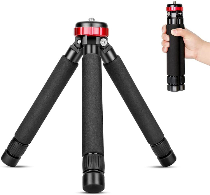 Koolehaoda Mini Kamera stativ Tischstativ, Max. Höhe 33 cm, mit 1/4 "und 3/8" Schraubbefestigung und