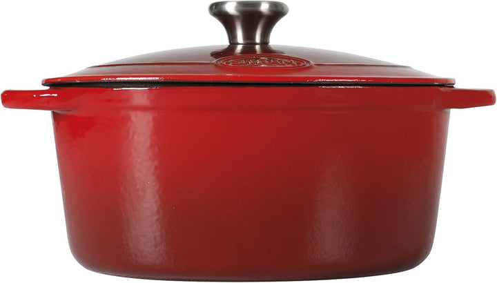 Sitram 710841 Schmortopf Gusseisen, Creme/Rot, Gusseisen, Rouge/Crème, 36 x 28 x 14 cm, 36 x 28 x 14