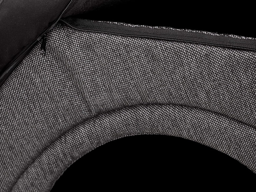 Hundehütte Hundehöhle Hundebett Hundehaus Katzenhöhle Tierbett XXL - 70x60 cm Graphit mit Schwarz XX