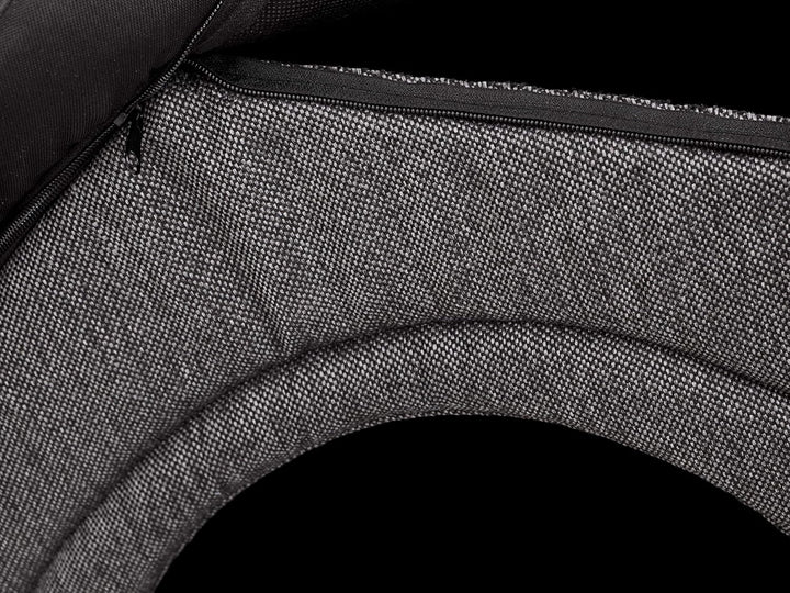 Hundehütte Hundehöhle Hundebett Hundehaus Katzenhöhle Tierbett XXL - 70x60 cm Graphit mit Schwarz XX