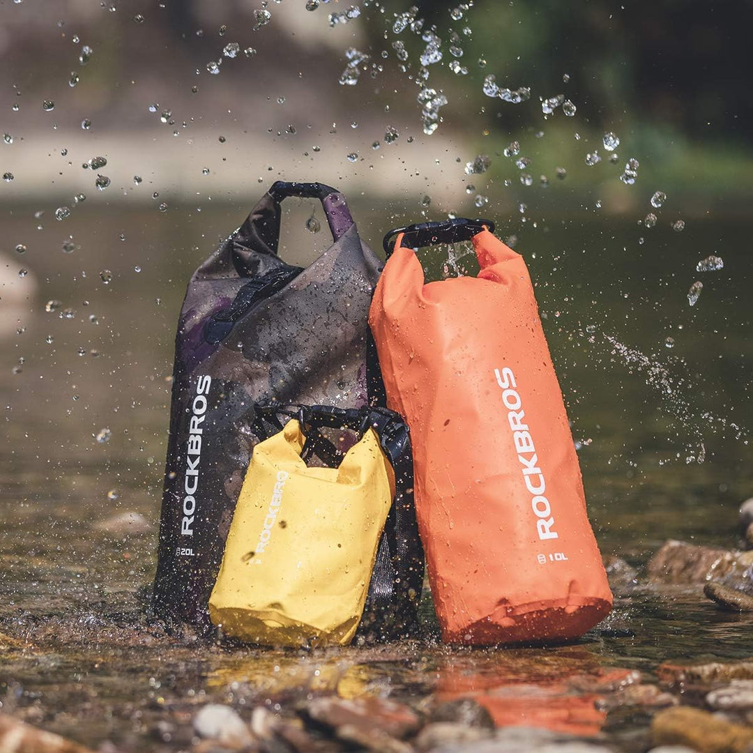 ROCKBROS Dry Bag Wasserdicht Packsack für Wassersport, Strand, Schwimmen Boot Kajak Rafting Segeln 4