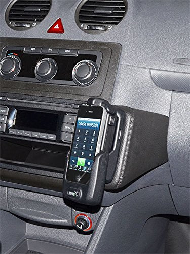 KUDA 096845 Halterung Kunstleder schwarz für VW Caddy (2K) ab 2009 bis 2015 (mit Handschuhfach), 096