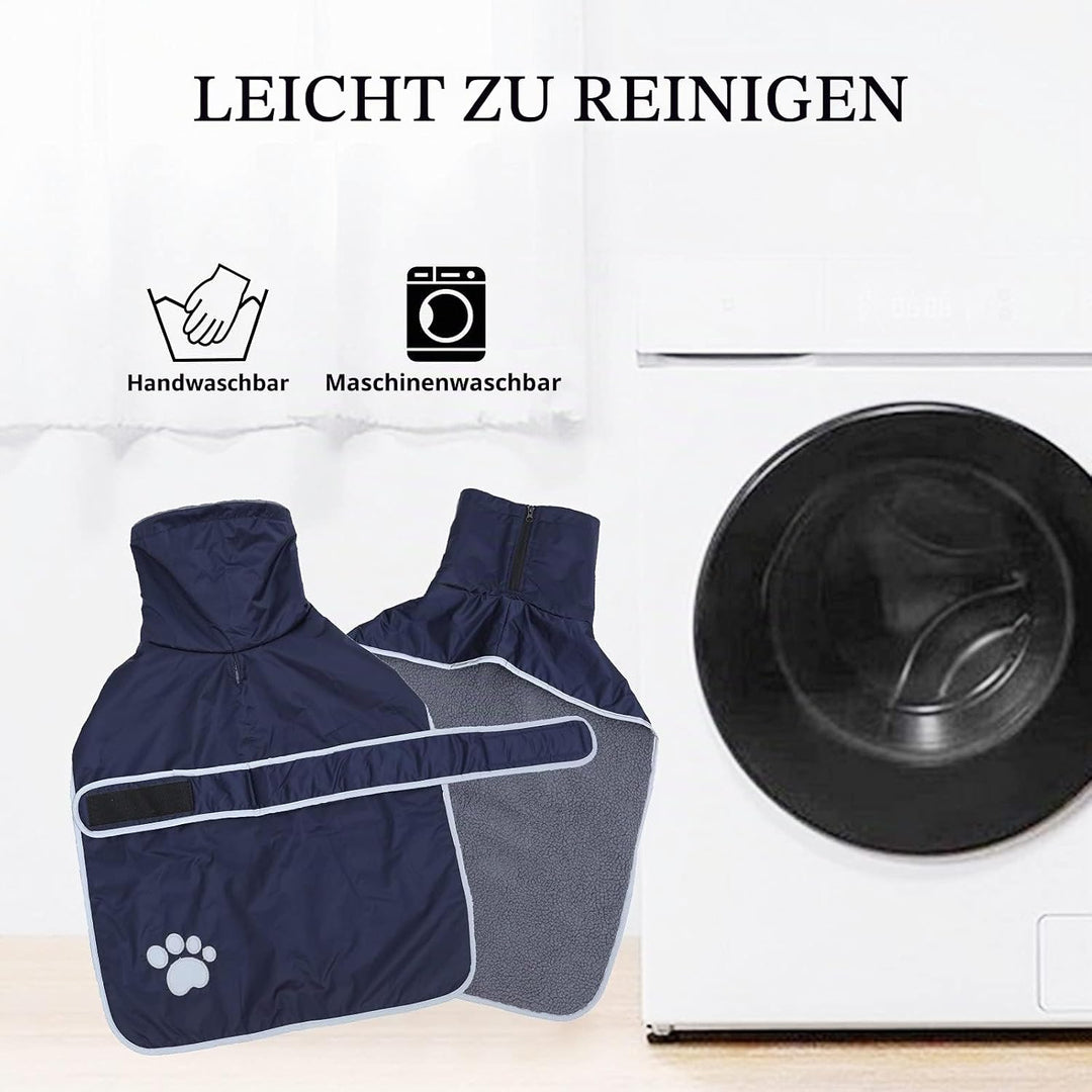 Geyecete-Hunde Wintermantel fur Dackel,Hundejacken mit plüschfutter und Kabelbaumloch,Wasserdichter