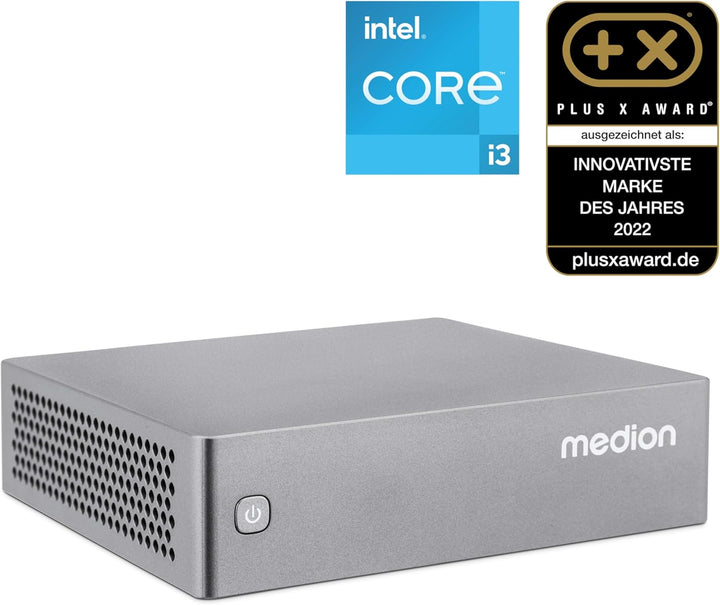 MEDION S06 Mini PC (Intel Core i3-1315U, 8GB DDR4 RAM, 512GB SSD, LAN, WLAN, VESA, HDMI, DP, ohne OS