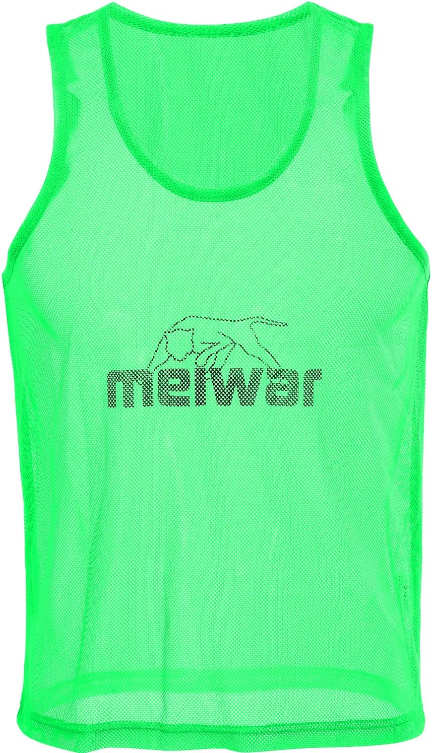 meiwar Leibchen - 10er Set Trainingsleibchen I Markierungshemd für Sport, Fussball, Handball in oran