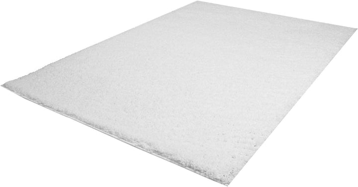 carpet city Shaggy Teppich Hochflor Langflor Einfarbig Uni Weiss Weich Flauschig Wohnzimmer, Grösse: