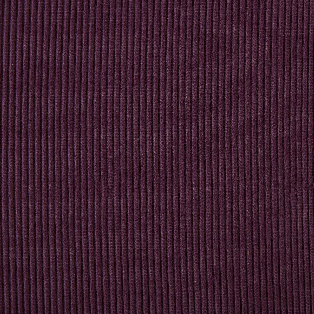 DII Basic Everyday Tischset aus 100% Baumwolle, gerippt, 33 x 48 cm, Aubergine, 6-teilig Auberginefa