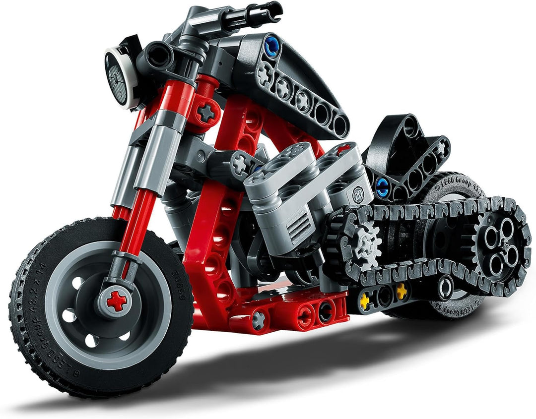 LEGO 42132 Technic Chopper Abenteuer-Bike, 2-in-1 Bausatz, Motorrad-Spielzeug, kreatives Geschenk fü