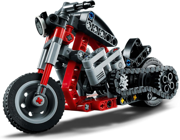 LEGO 42132 Technic Chopper Abenteuer-Bike, 2-in-1 Bausatz, Motorrad-Spielzeug, kreatives Geschenk fü