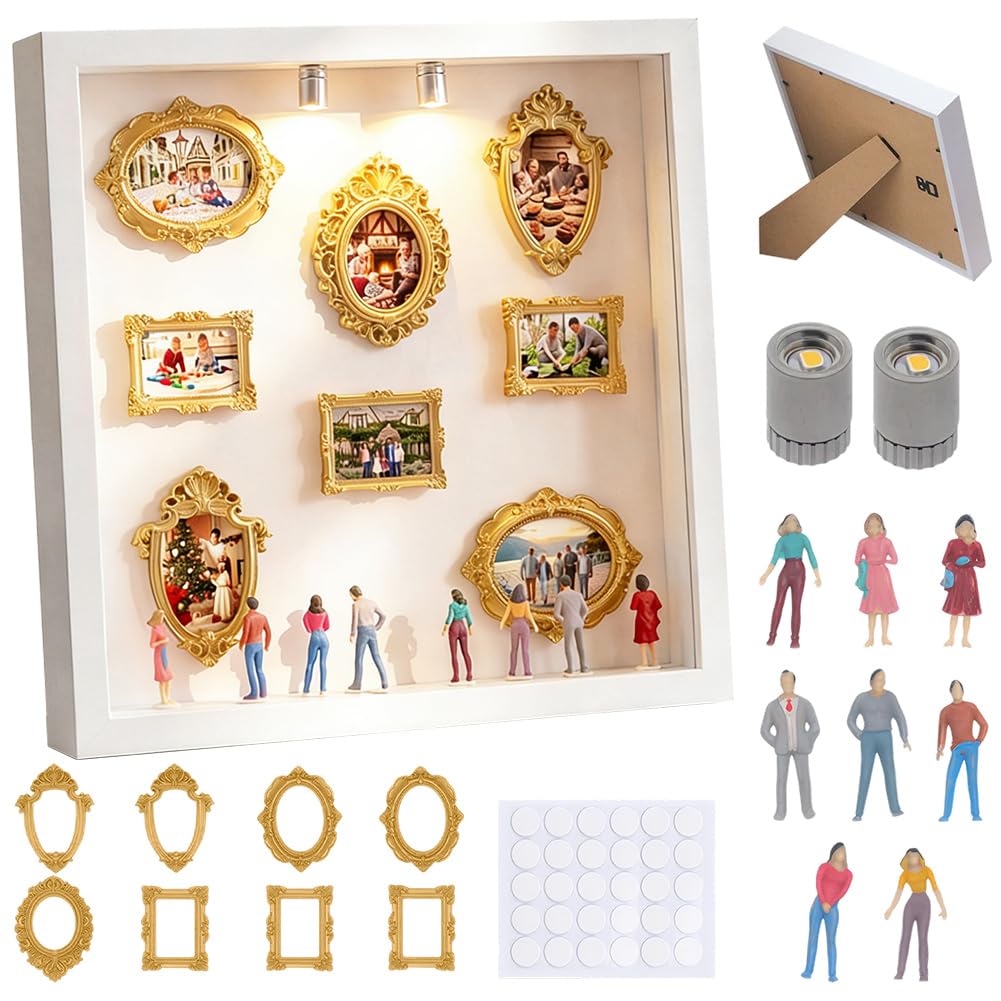 DIY Mini Museum Silhouette Box,Neu Kreatives Erinnerungsdisplay Kit,Minis Vintage Bilderrahmen Mit G