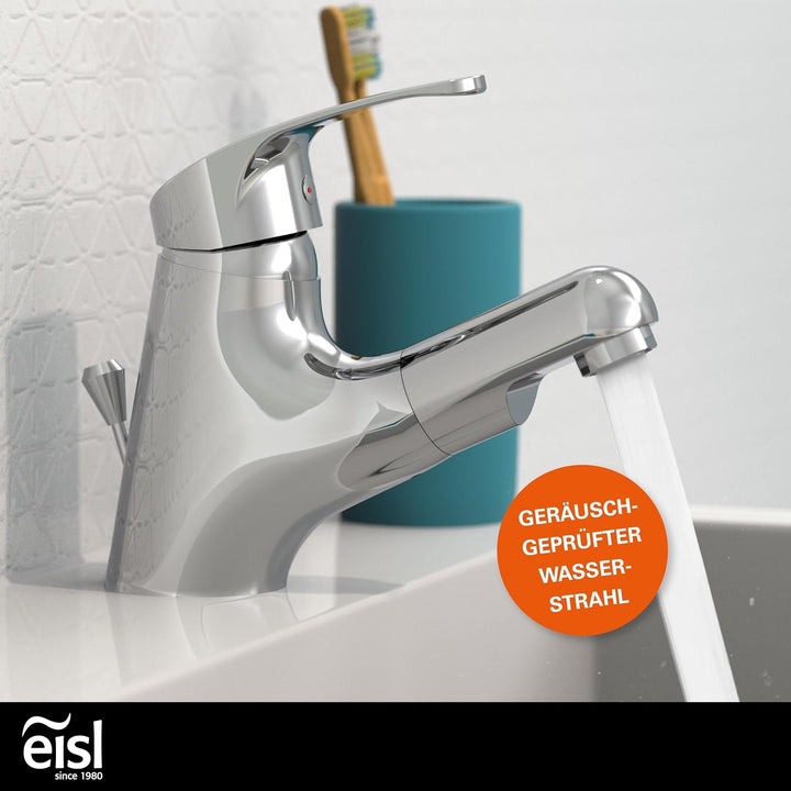 EISL NI075TCO VICO Waschtischarmatur Bad, Wasserhahn Bad mit Haarbrause, Badarmatur mit ausziehbarer