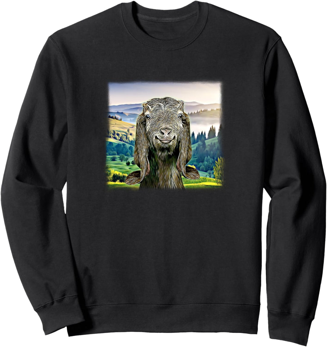 Bauer I Lamm I Ziegenbock I Ziegengesicht I Lustiges Ziegen Sweatshirt