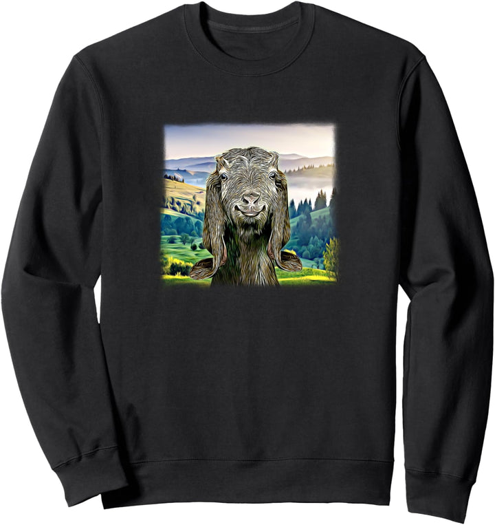 Bauer I Lamm I Ziegenbock I Ziegengesicht I Lustiges Ziegen Sweatshirt