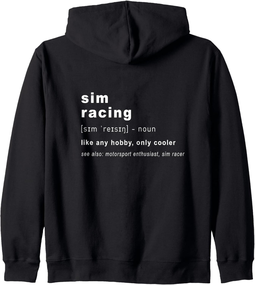 SimRacing - Definition Simracing Gaming und Rennen Kapuzenjacke