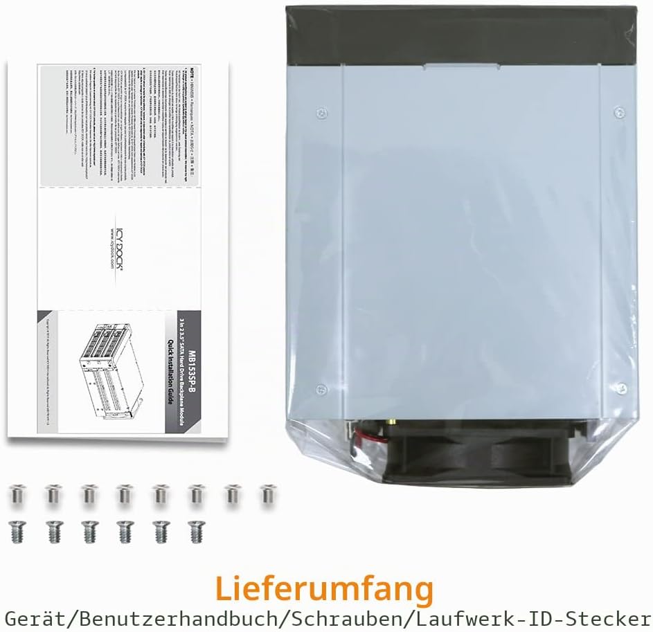 ICY DOCK FatCage MB153SP-B - 3-Bay SATA Hot Swap Backplane-Wechselrahmen für 2,5" und 3,5" Festplatt