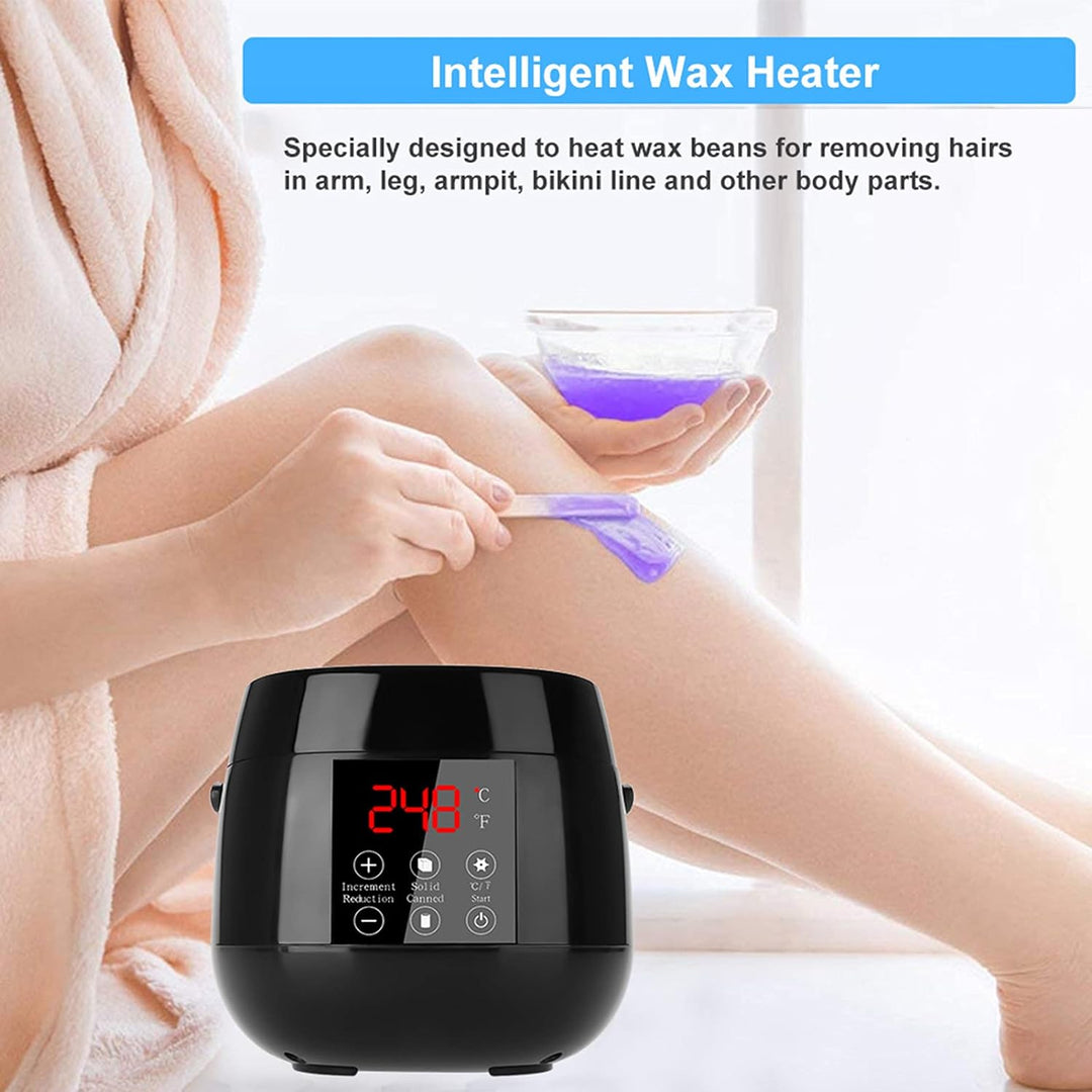 Wachswärmer waxing maschine mit LED-Display, 4 Wachsperlen 100 g und 20 Wachsstifte, elektrischer Wa