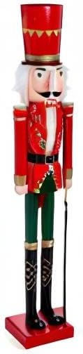 THE TWIDDLERS Riesige Holz Weihnachten Nussknacker Figur, Lebensgrösse, XXL 120cm - Klassische Weihn