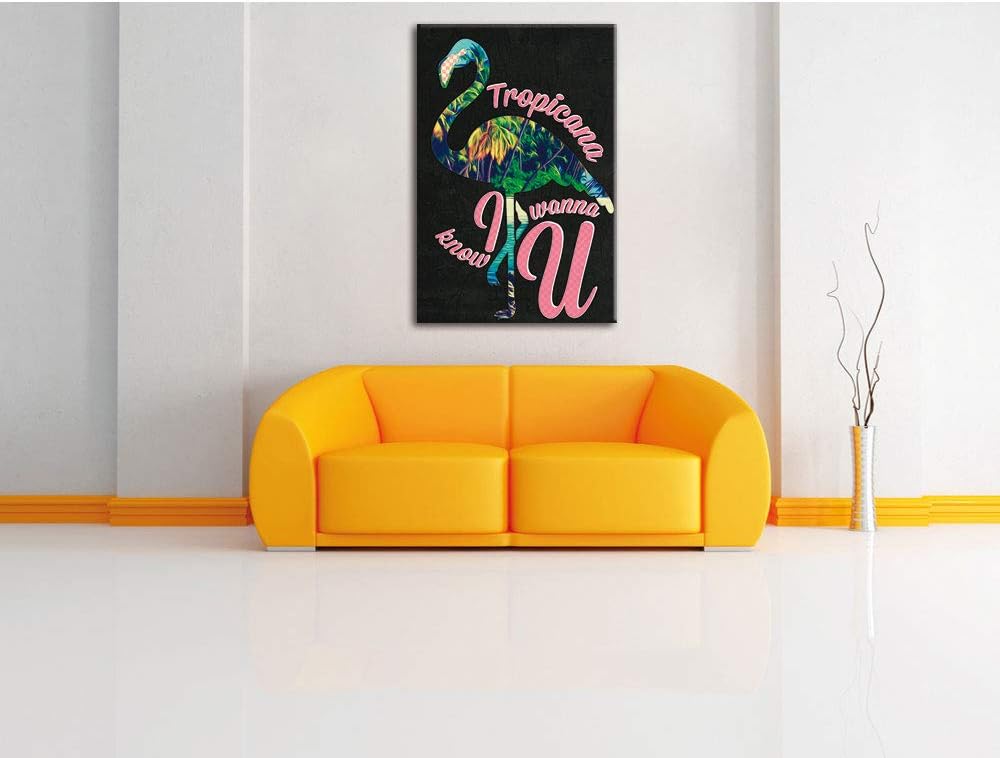 Dark Tropicana black Leinwandbild Bild auf Leinwand, XXL riesige Bilder fertig gerahmt mit Keilrahme