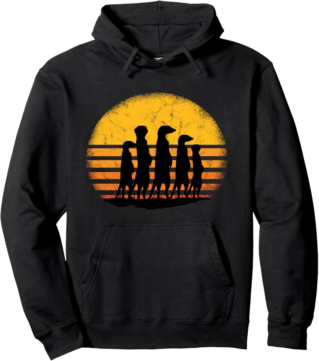 Erdmännchen Familie - Lustiges Vintage Meerkat Pullover Hoodie