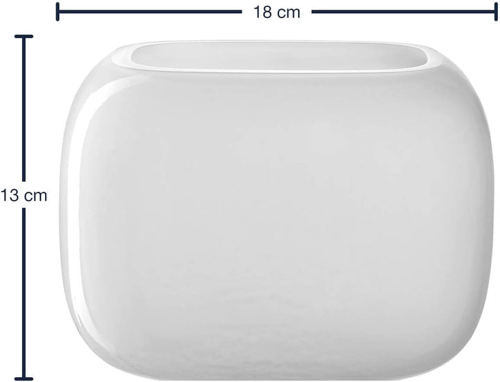 LEONARDO HOME Vase MILANO 13x18x14 cm weiss 041661, Glas Weiss 13x18x14 cm, Weiss 13x18x14 cm