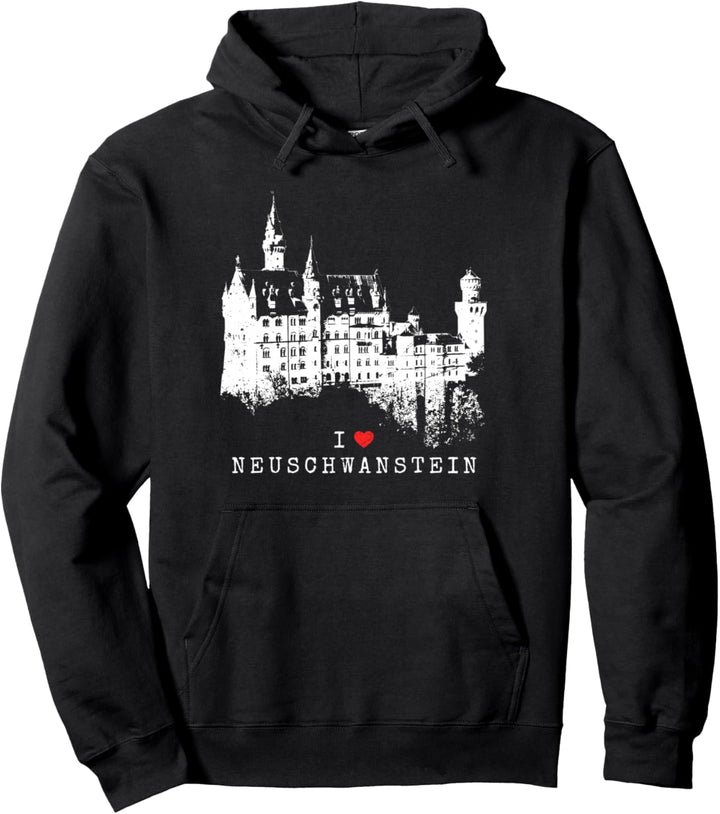 Neuschwanstein Vintage Deutschland Bayern I Love Germany Pullover Hoodie