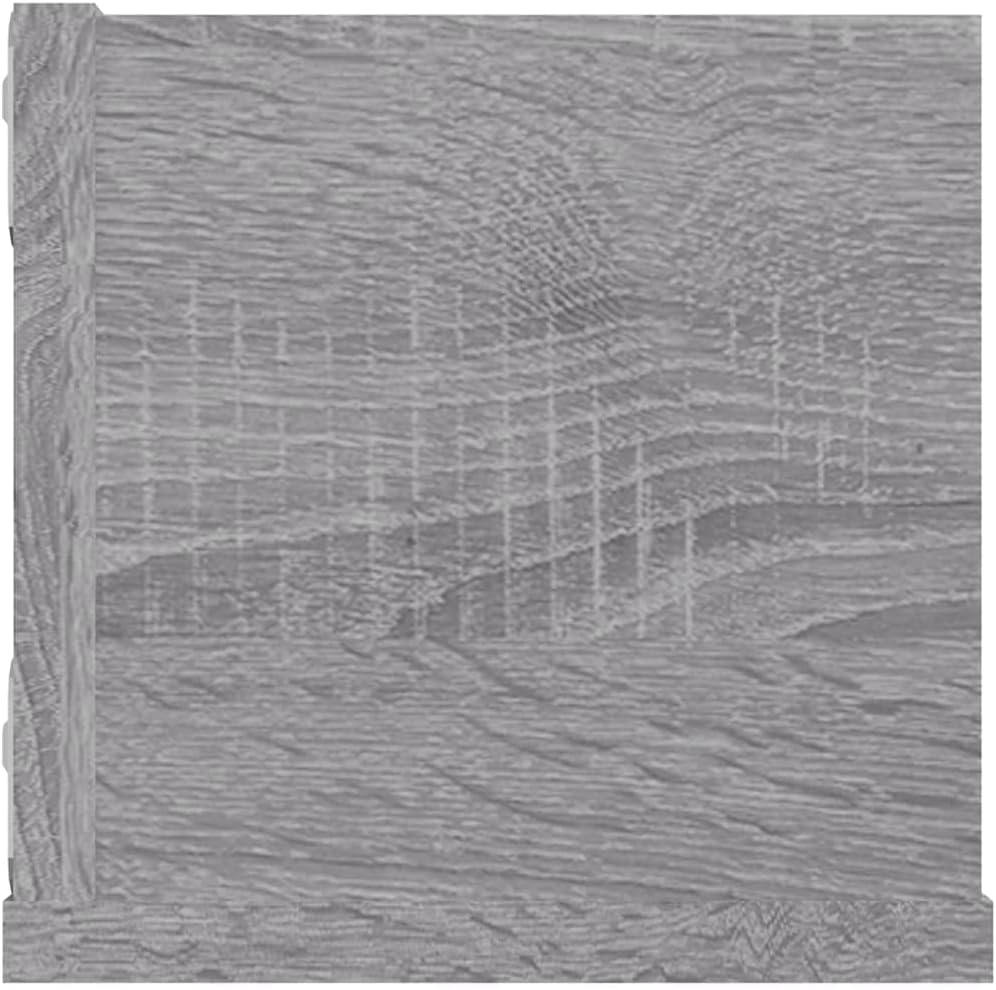 vidaXL CD-Wandregal Grau Sonoma 100x18x18 cm Holzwerkstoff, Grau Sonoma