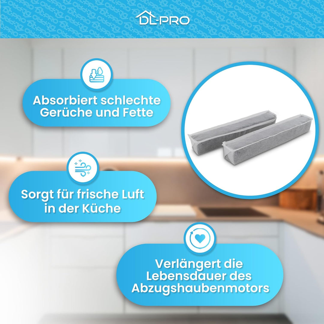 DL-pro 2x Geruchsfilter kompatibel mit Miele Active AirClean 7236280 KKF-RF Aktivkohlefilter Kohlefi