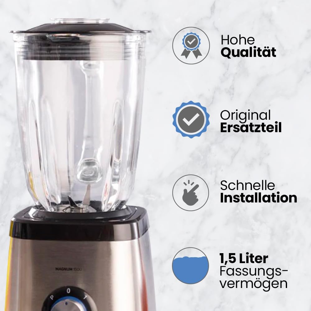Anakel Home Ersatz-Mixbecher Taurus 089152000, kompatibel mit Magnum 1000 und Optima 1300 | Glas-Mix