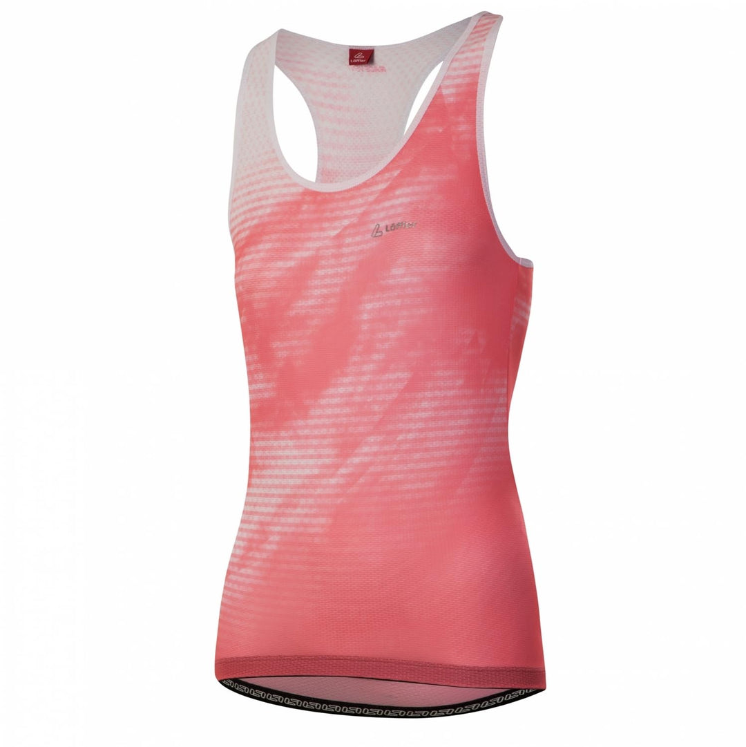 Löffler Aero Racerback Fahrrad Top Damen rot 2021 Radtrikot ärmellos 46 Sunrise, 46 Sunrise