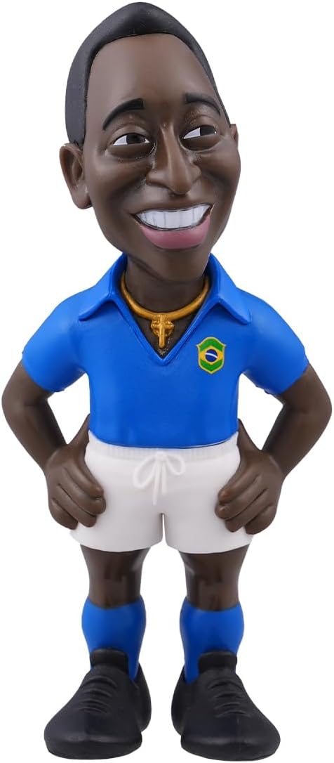 MINIX - Fussball Stars #110C – Brasilien Set 2 – Fussball Legend Pele – Sammelfigur, 12 cm