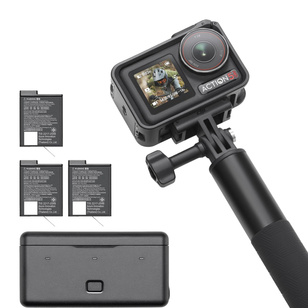 DJI Osmo Action 5 Pro Adventure Combo, Action-Kamera 4K mit 1/1.3" Sensor, 12 Std. verlängerte Akkul