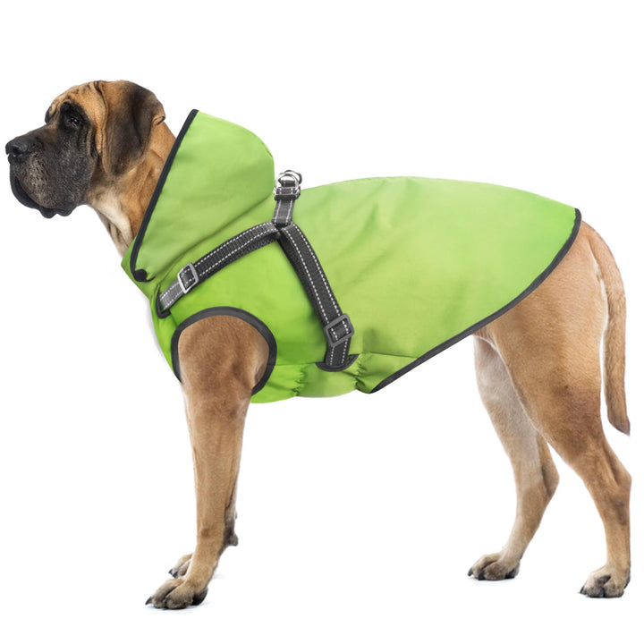 Mosucoirl Hunde Regenmantel Wasserdichter Hunde Kapuzenpullover Reflektierender Hunde Regenmantel mi