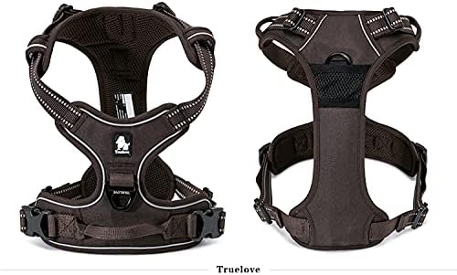 WINHYEPET Truelove Hundegeschirr No-Pull Reflektierendes verstellbar Haustiergeschirr mit 2 Leinencl