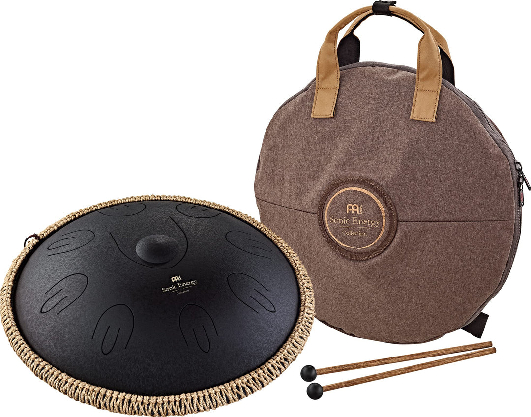 Sonic Energy 16" Oktavierte Zungentrommel – D Kurd – Schwarz – Für Meditation, Yoga, Percussion – In