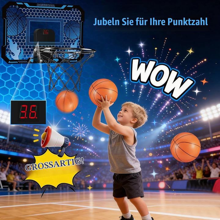 VROGTIK Indoor-Basketballkorb für Kinder, Halterung über der Tür, Anzeigetafel - Geschenke für 4-12