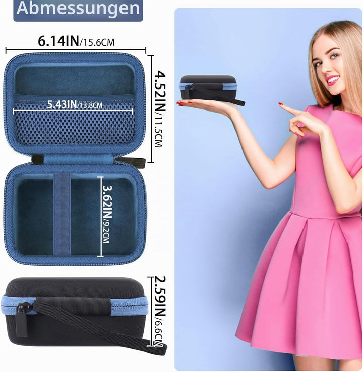 co2CREA Harte reiseschutzhülle Etui Tasche für Fujifilm Instax Mini Link/instax Mini Link 2 /Mini Li