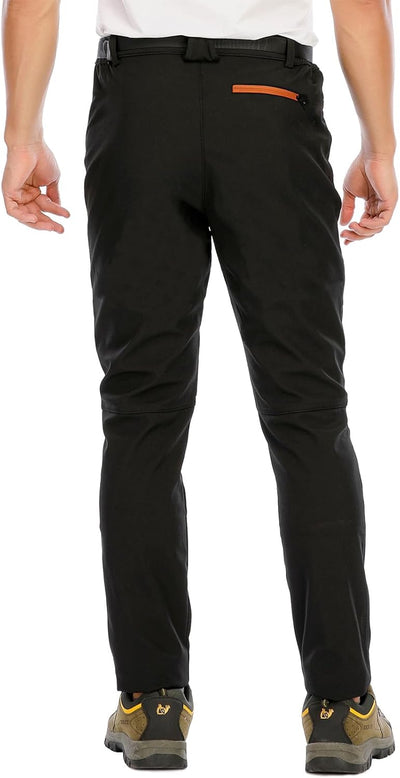 BenBoy Herren Wanderhose Wasserdicht Skihose Softshellhose Winddicht Outdoorhose Winter Warm Gefütte