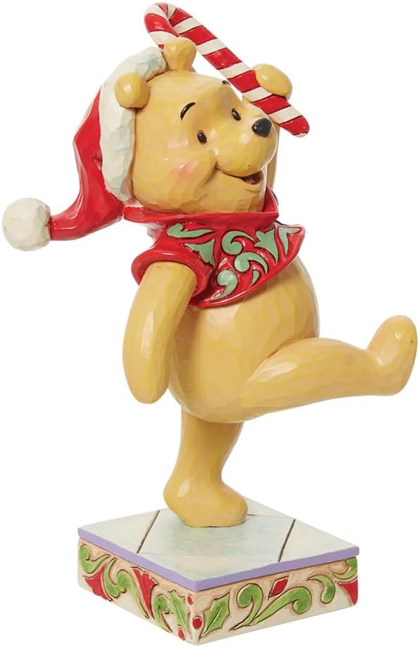 Jim Shore Enesco Disney Traditions Winnie Puuh mit Zuckerstange, 14 cm