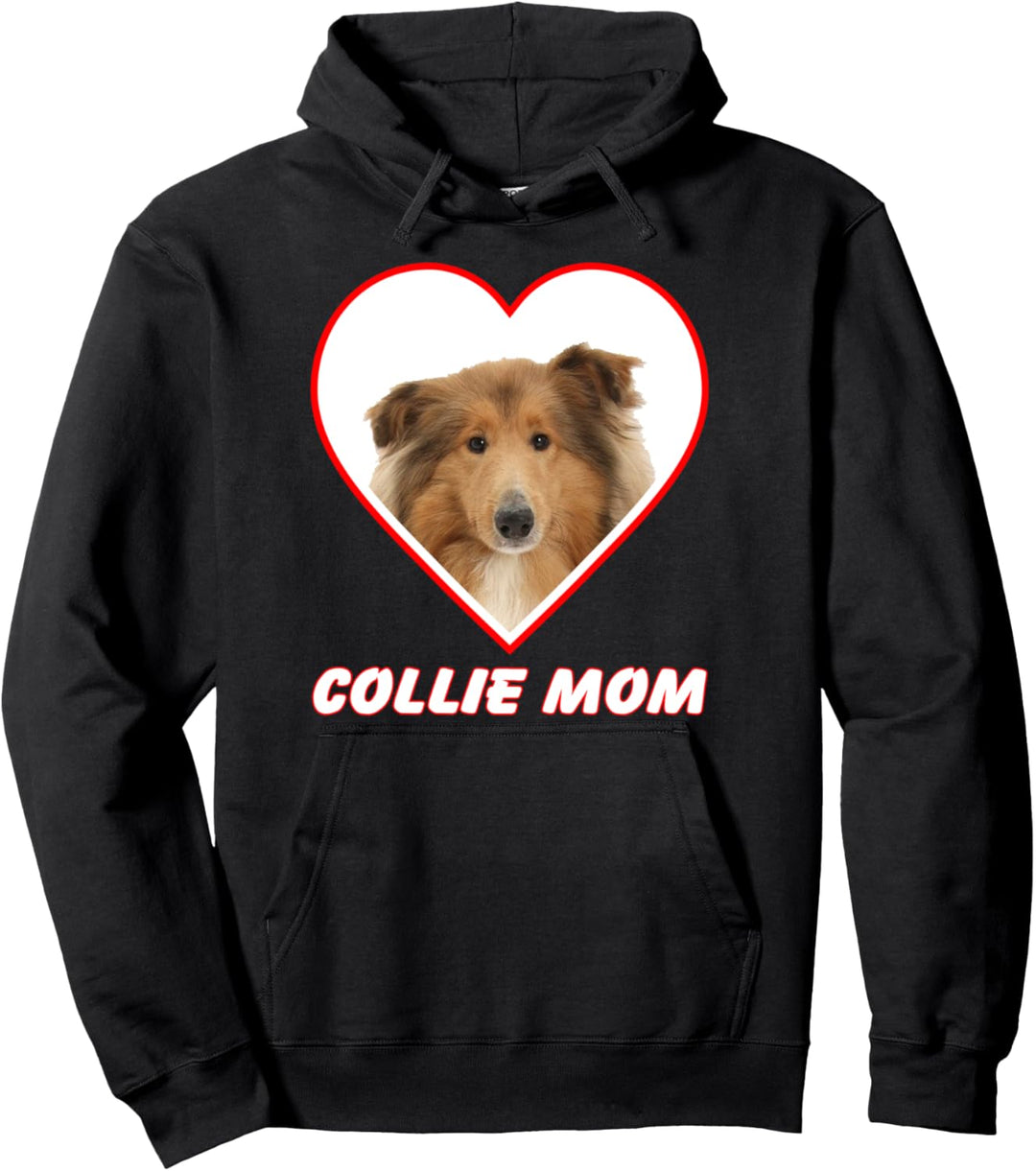 Collie Dog Mom Pullover Hoodie