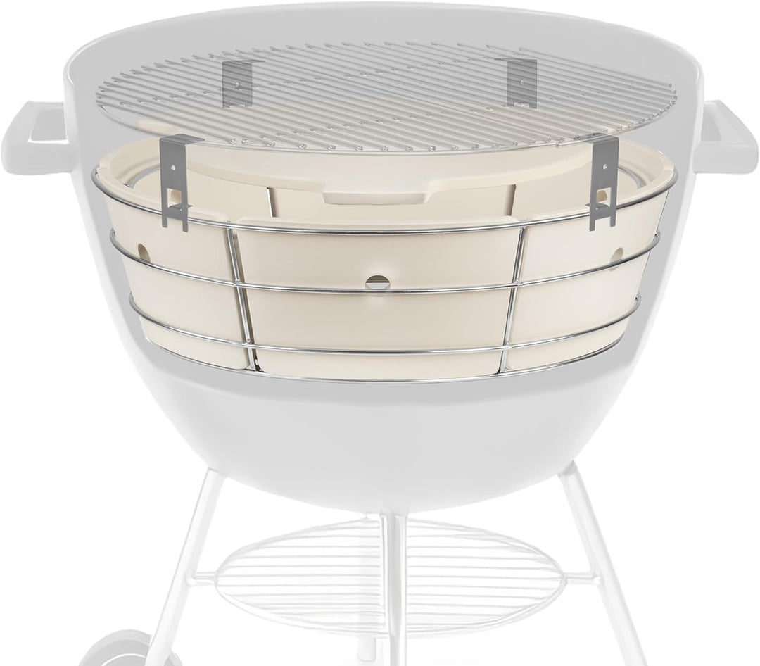 BBQ-Toro Universal Flexibles Kochsystem für Kugelgrill | Räucherbox Kit für Ø 57 cm Kugelgrill, Edel