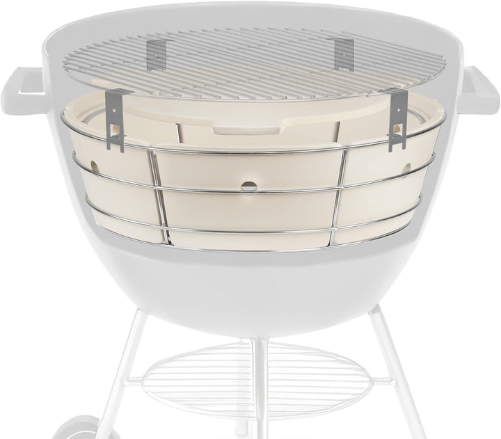 BBQ-Toro Universal Flexibles Kochsystem für Kugelgrill | Räucherbox Kit für Ø 57 cm Kugelgrill, Edel